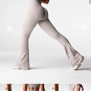 NVGTN Cream Flare Leggings
